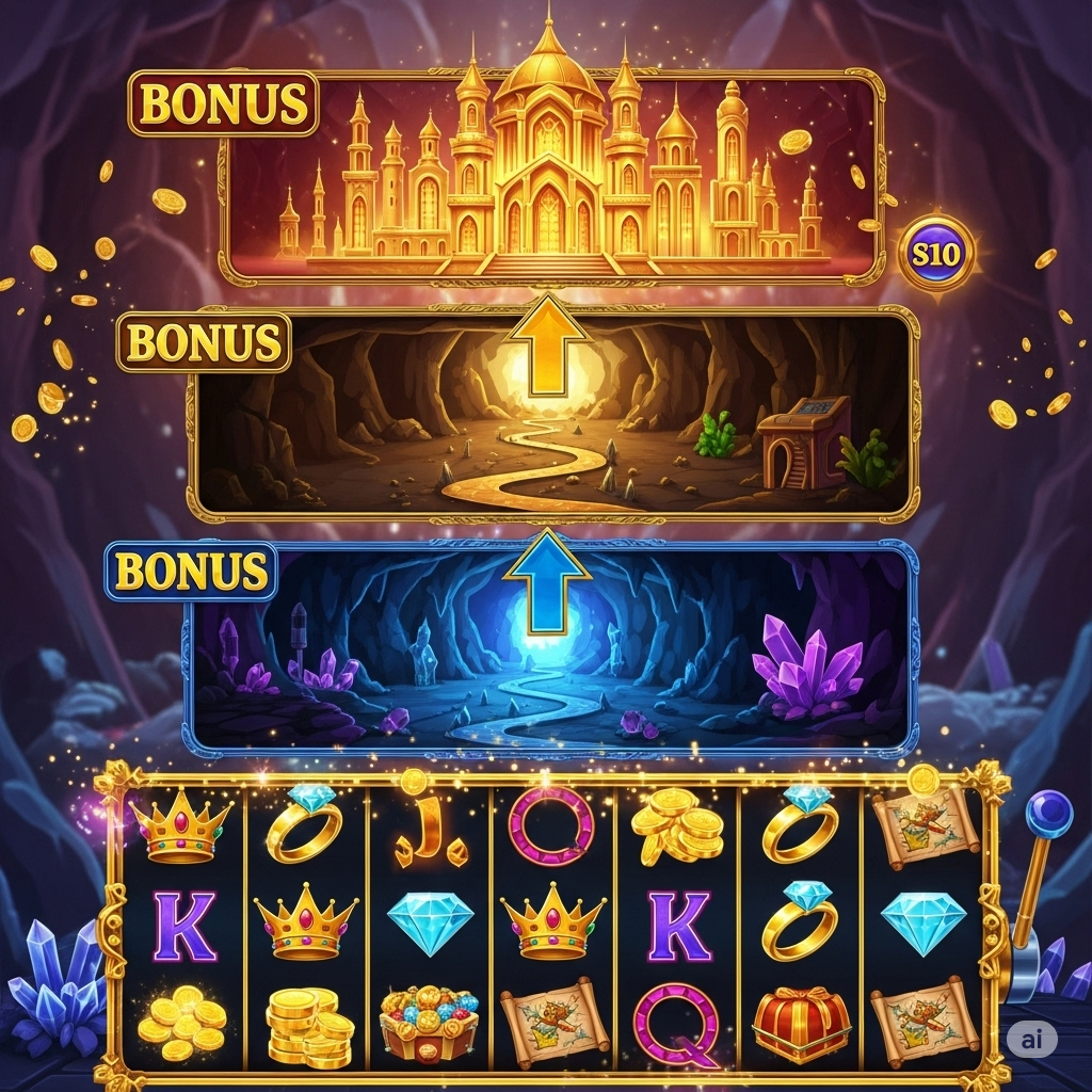 Slot dengan fitur putaran bonus bertingkat